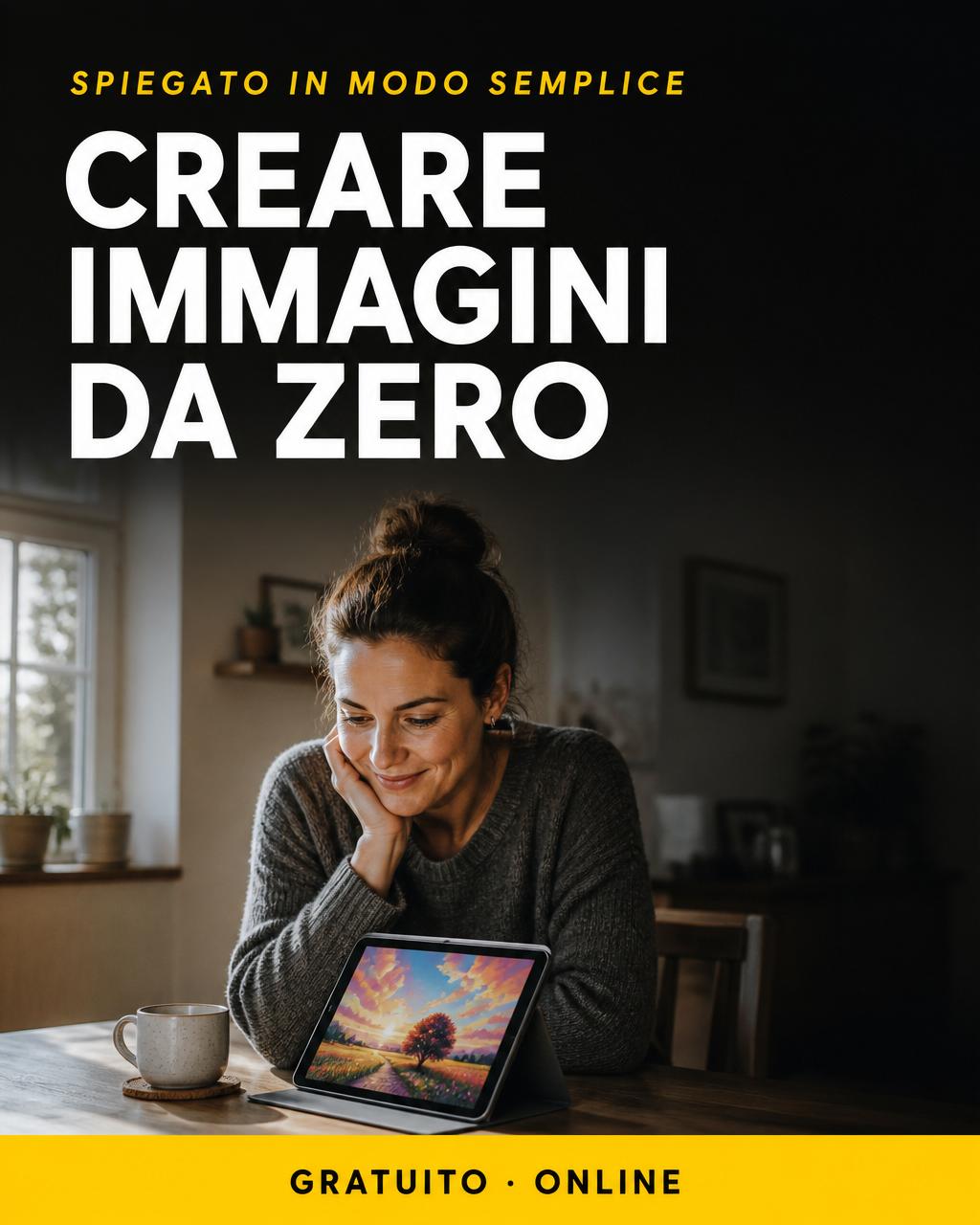 Locandina del corso: Creare immagini da zero con l'IA