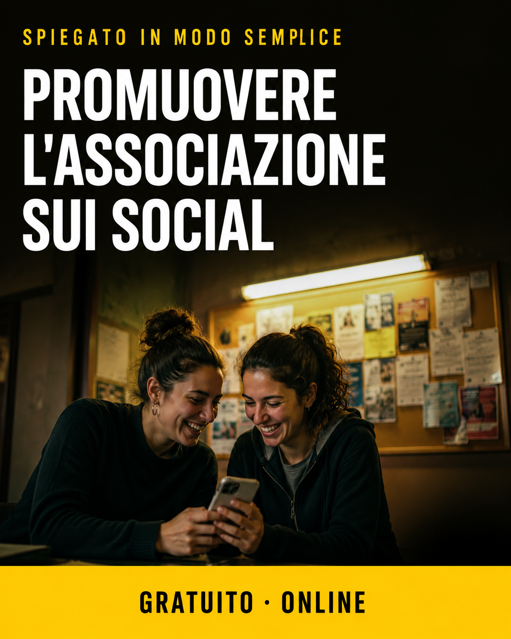 Locandina del corso: Promuovere l'associazione sui social