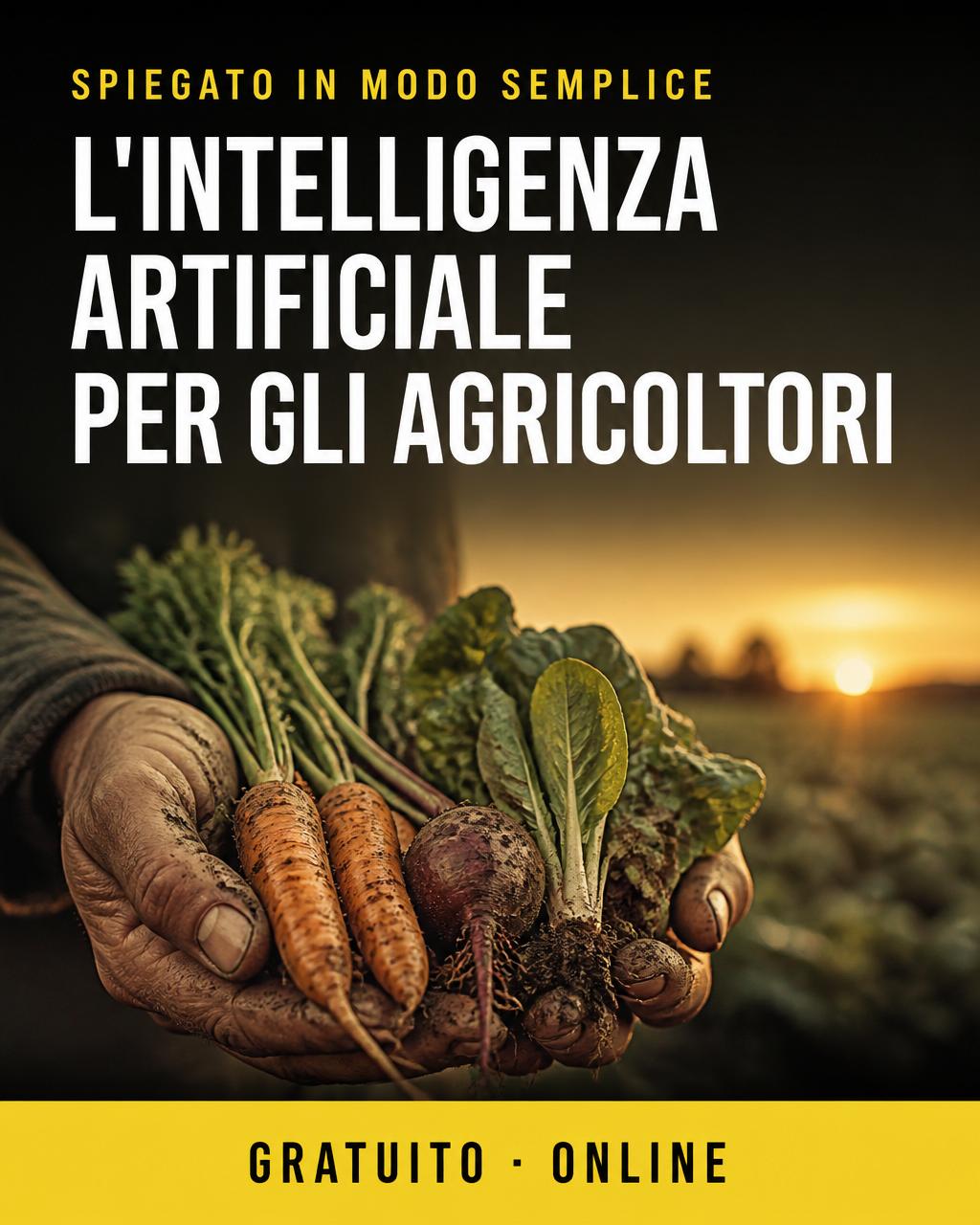 Locandina: IA per agricoltori — le basi