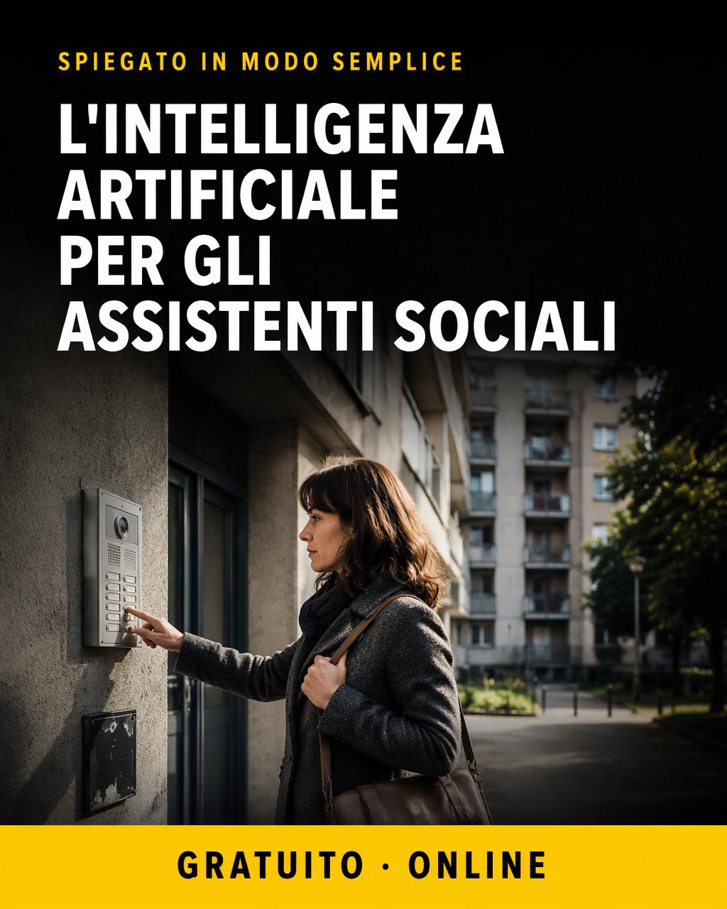 Locandina: IA per assistenti sociali — le basi
