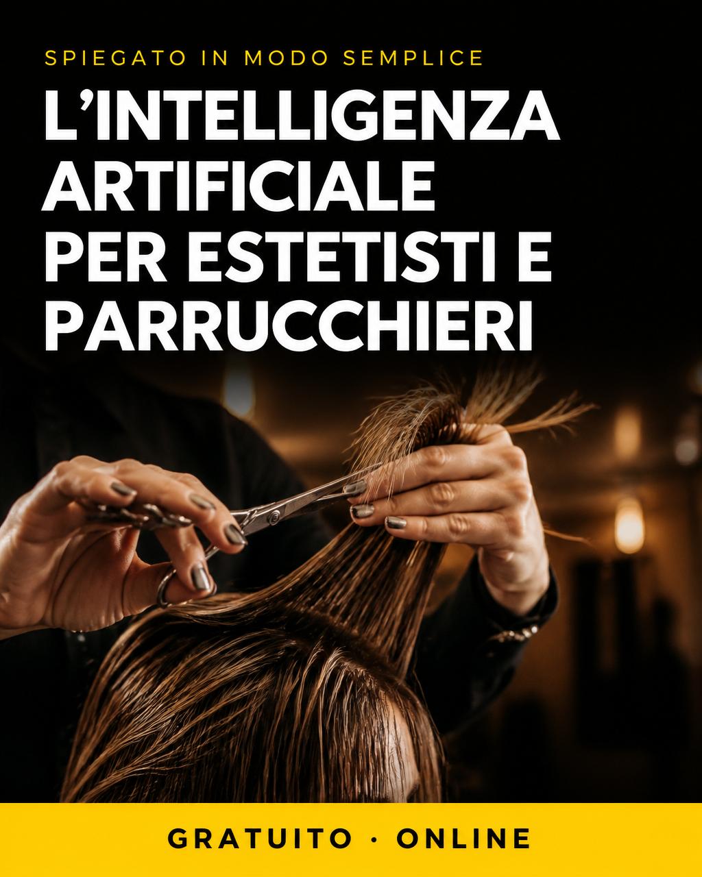 Locandina: IA per estetisti e parrucchieri — le basi