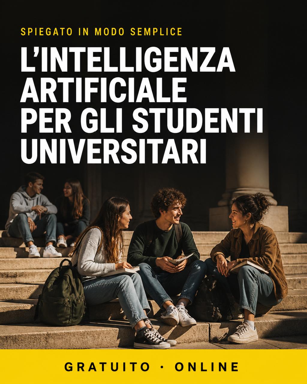Locandina: IA per studenti universitari — le basi
